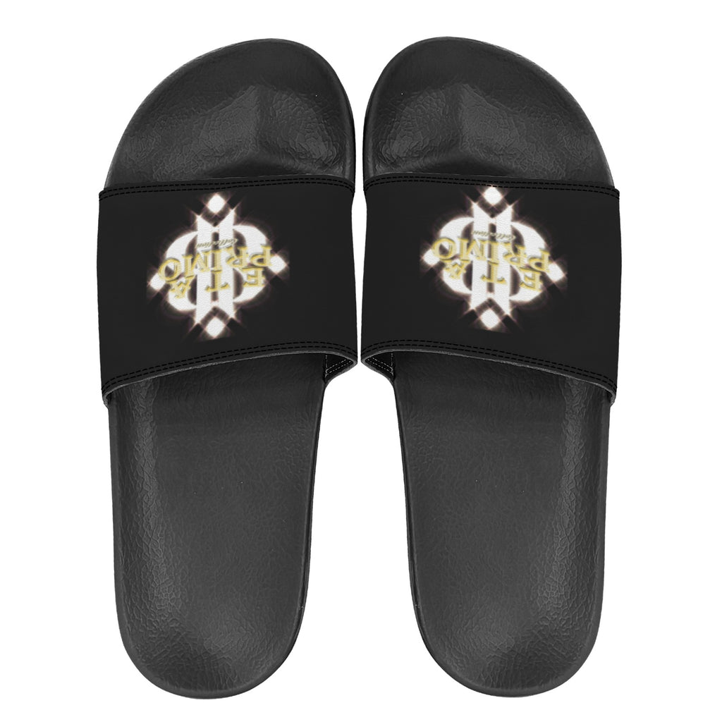 BOOJI ITALY ETA PRIMO COLLECTION MEN'S BLACK SOLE SLIDES Custom Men's One-piece Slippers