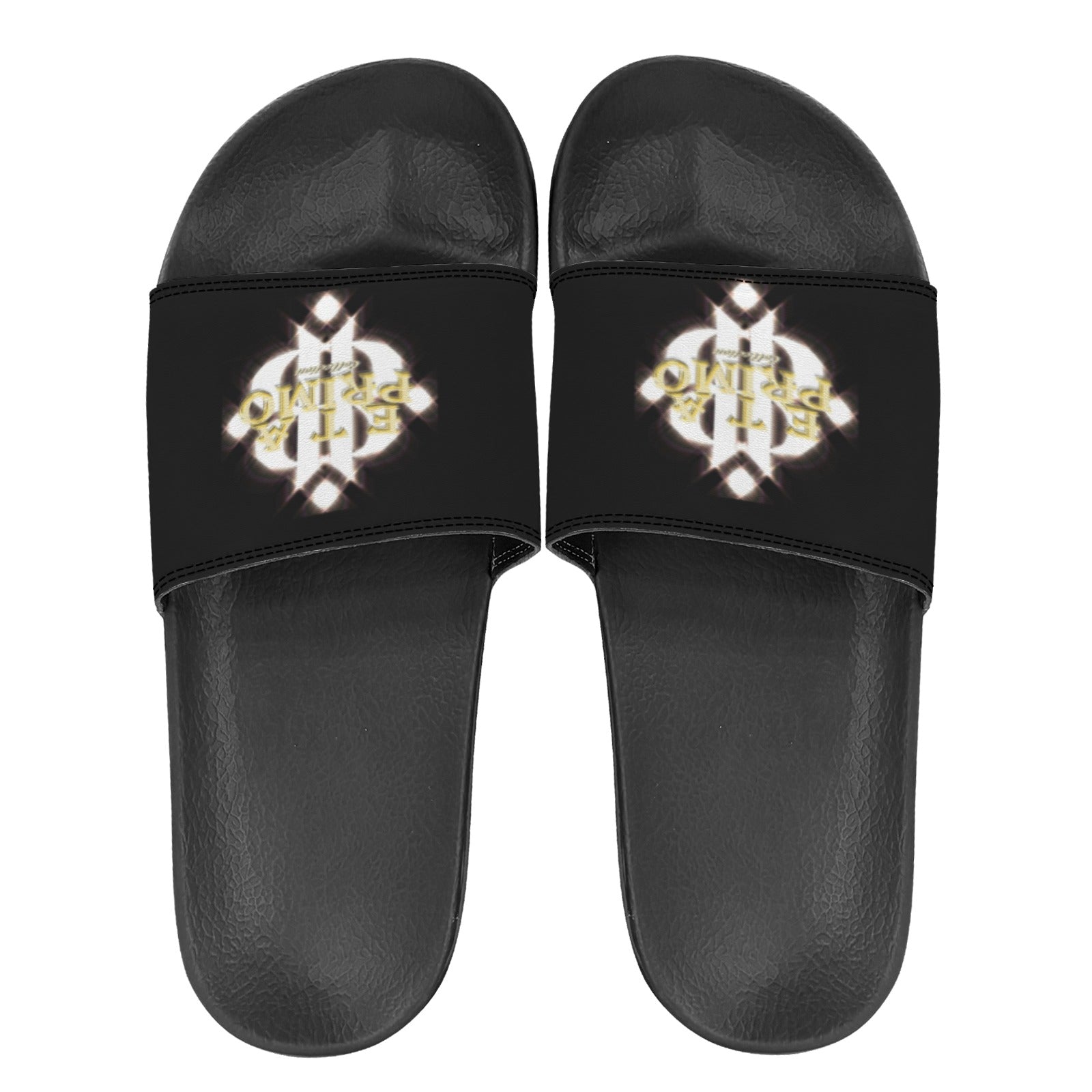BOOJI ITALY ETA PRIMO COLLECTION MEN'S BLACK SOLE SLIDES Custom Men's One-piece Slippers
