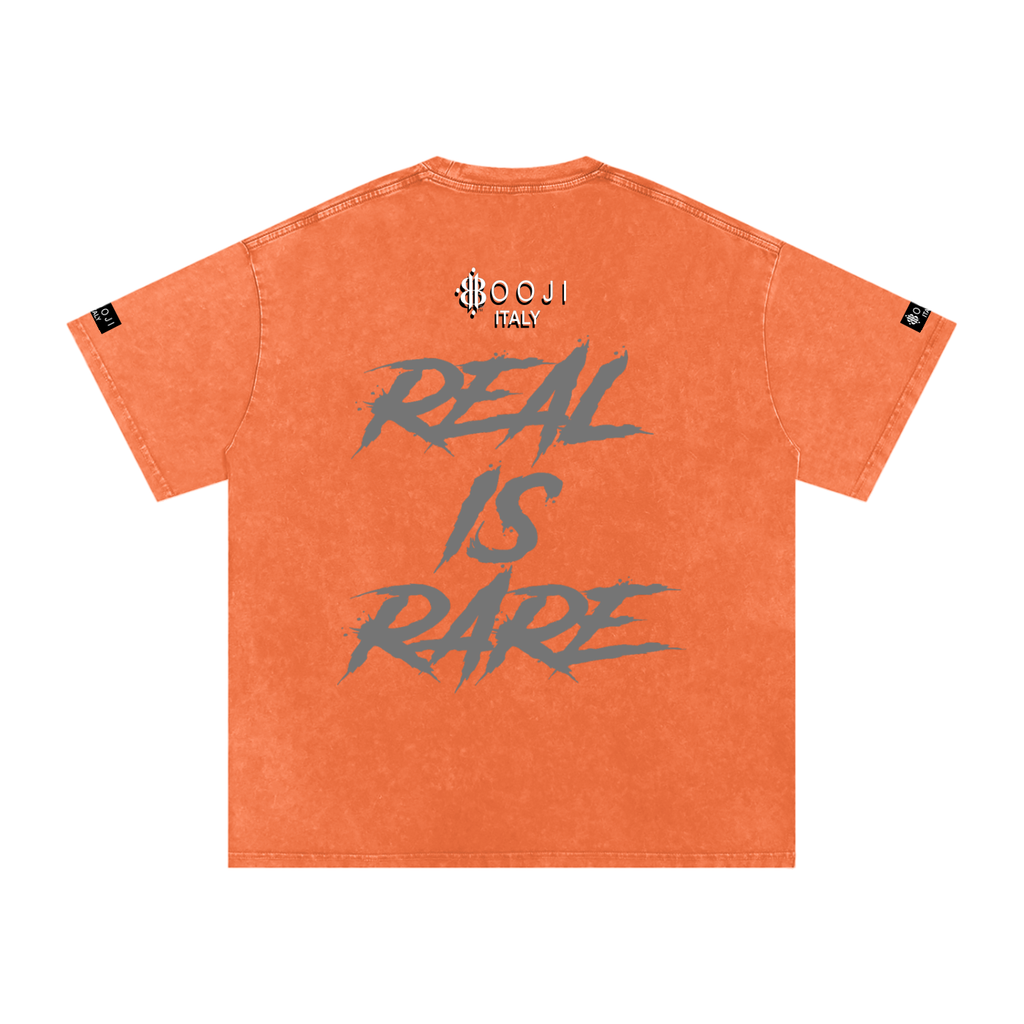 BOOJI ITALY "RICH SINNERS-REAL IS RARE" SNOW WASHED T-SHIRT
