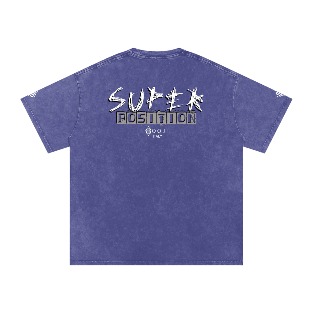 BOOJI ITALY SUPER POSITION COLLECTION RAZORS EDGE SNOW WASHED T-SHIRT