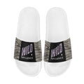 BOOJI ITALY WILD INFLUENCE ZEBRA LOGO MEN'S WHITE SOLE SLIDES