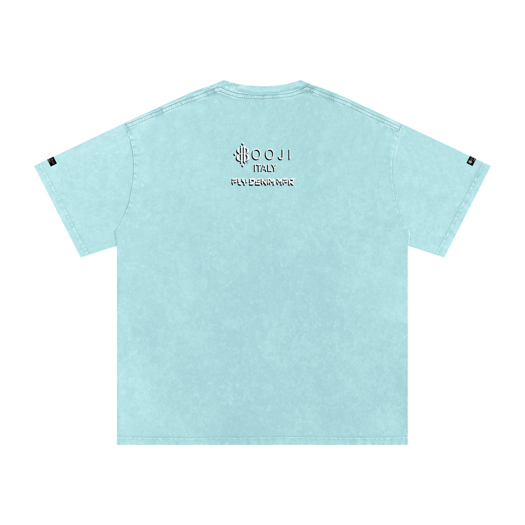 BOOJI ITALY "FLY DENIM MFR." SNOW WASHED T-SHIRT