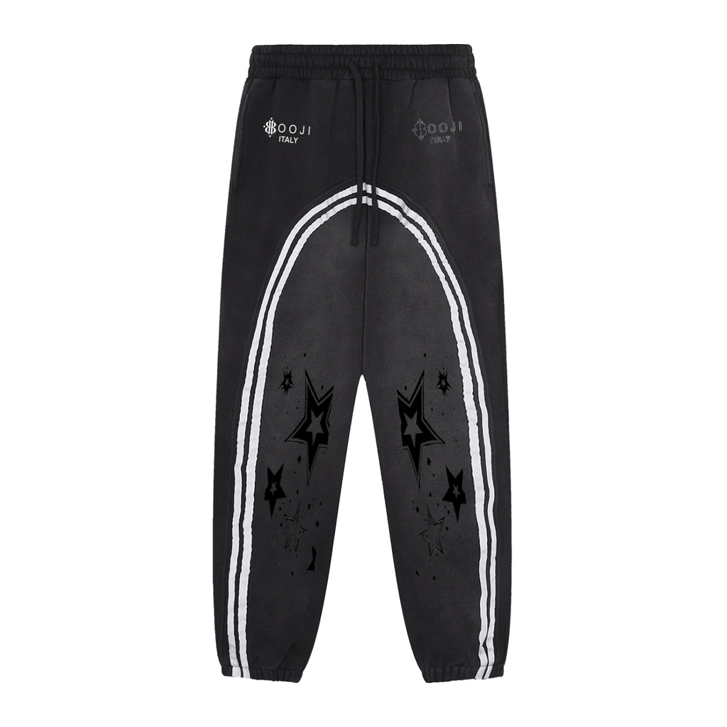 BOOJI ITALY WINGED 4EVER $ LOGO MEN'S FLEECE SWEATPANTS
