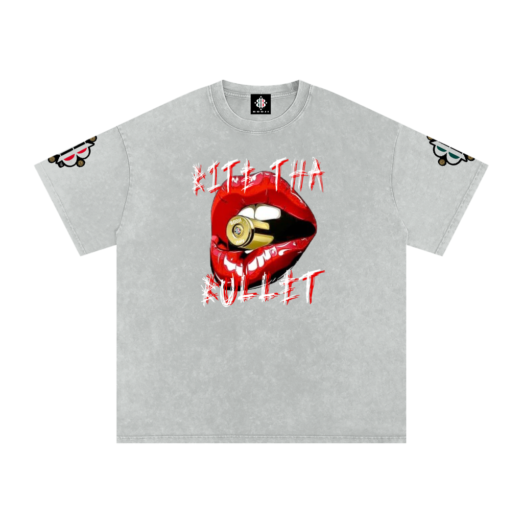 BOOJI ITALY BITE THA BULLET SNOW WASHED T-SHIRT