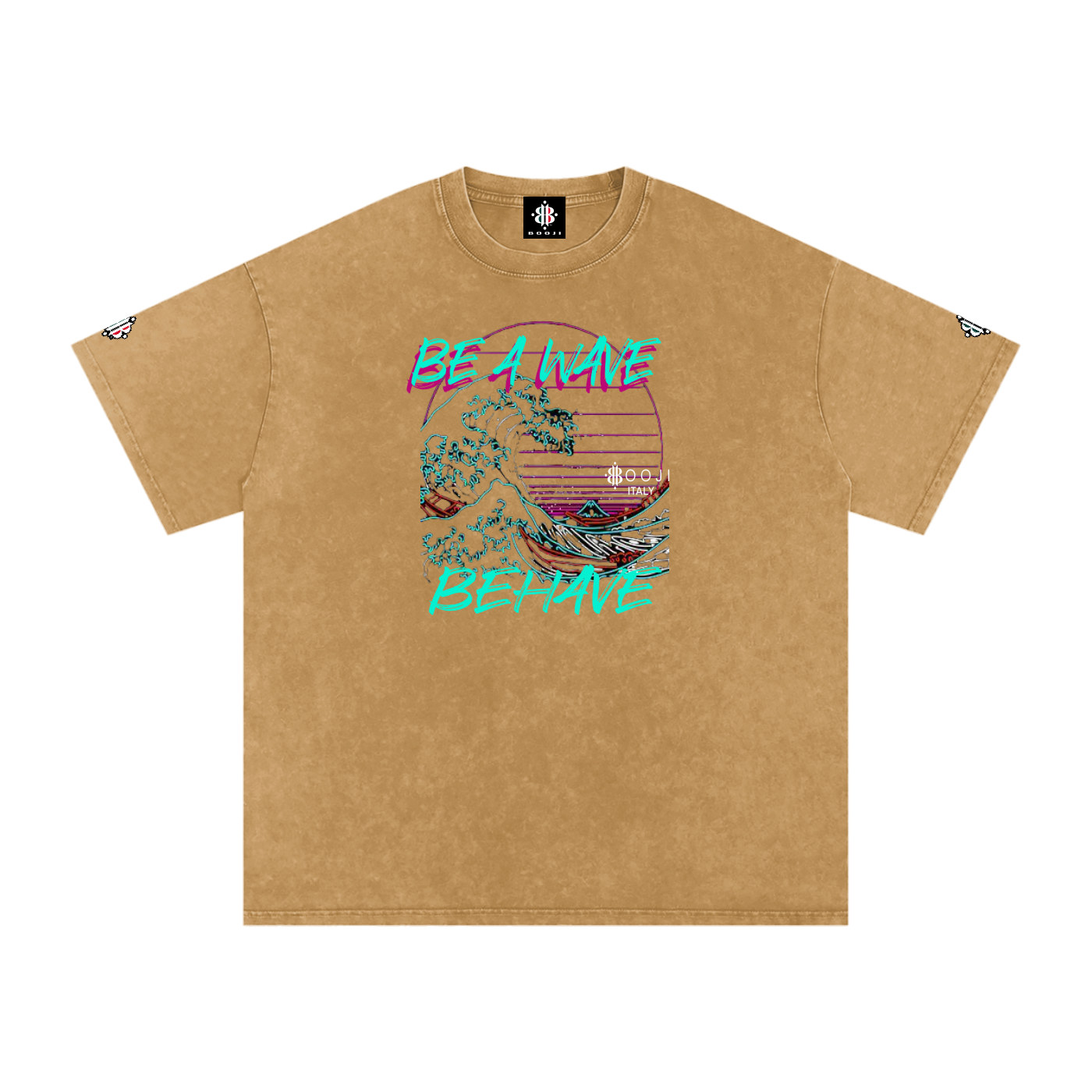 BOOJI ITALY BE A WAVE BEHAVE SNOW WASHED T-SHIRT