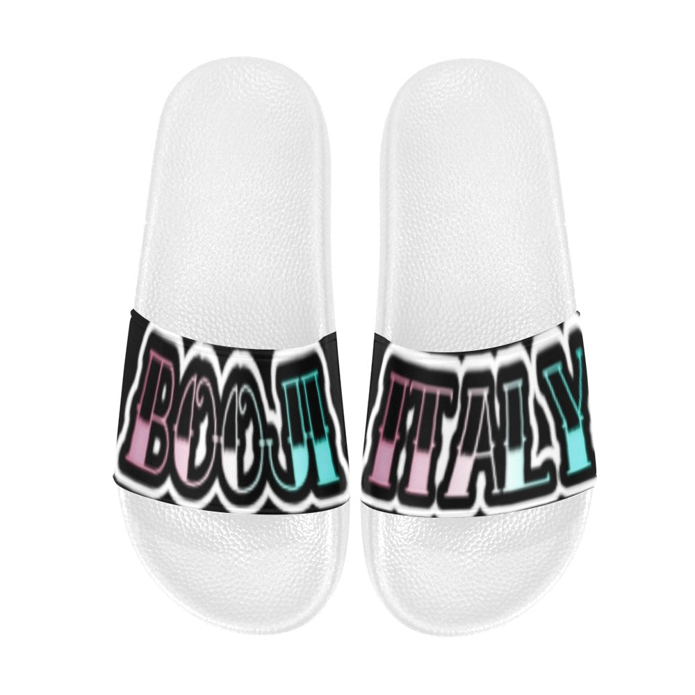 BOOJI INVERT TATTOO LOGO SLIDES Women's Slide Sandals(Model 057)