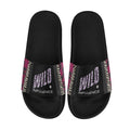 BOOJI ITALY WILD INFLUENCE FULL ZOO LOGO WOMEN'S BLACK SOLE SLIDES