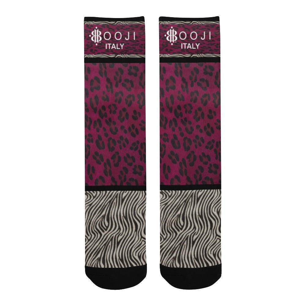 BOOJI ITALY WILD INFLUENCE COLLECTION MEN'S BLACK TUBE SOCKS
