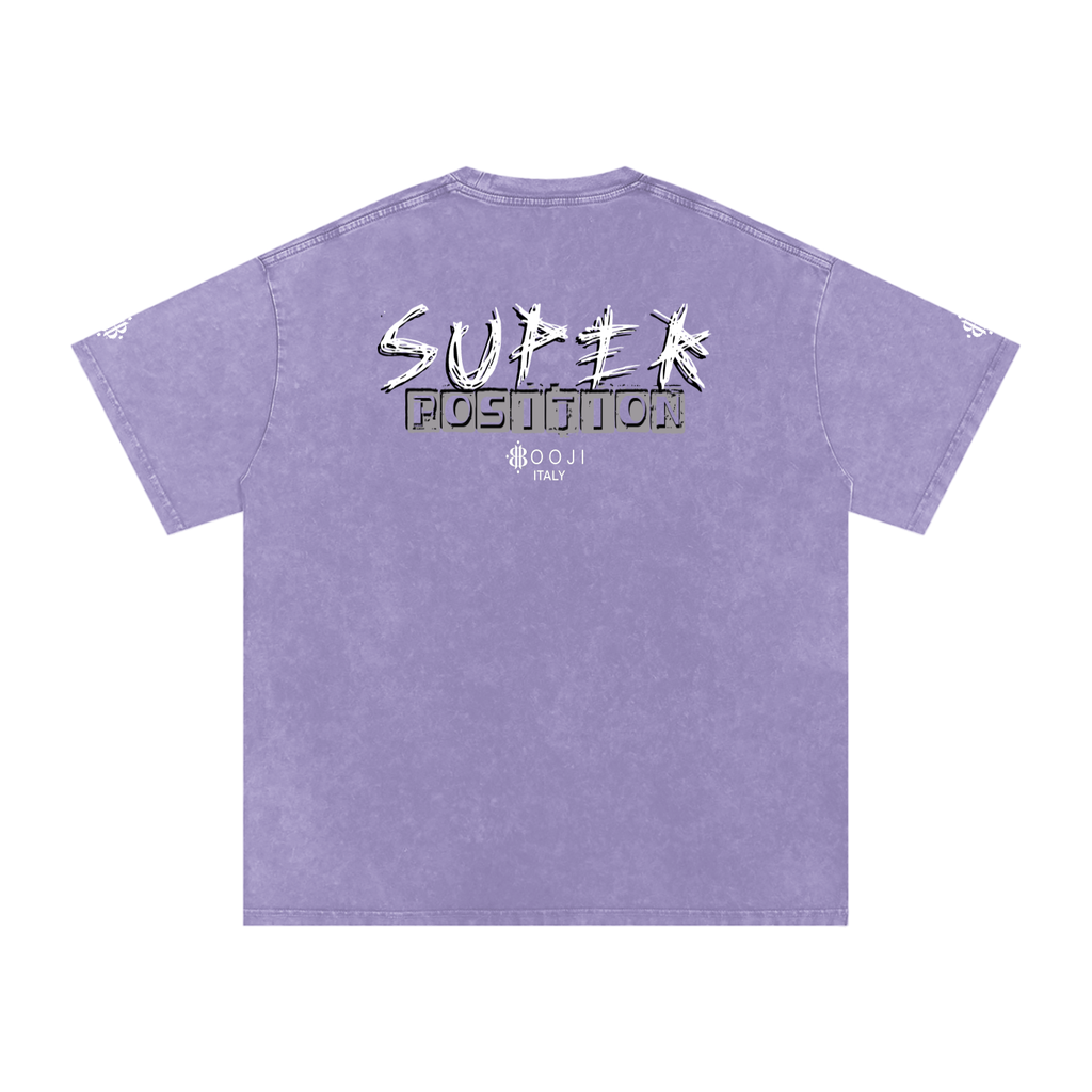 BOOJI ITALY SUPER POSITION COLLECTION RAZORS EDGE SNOW WASHED T-SHIRT