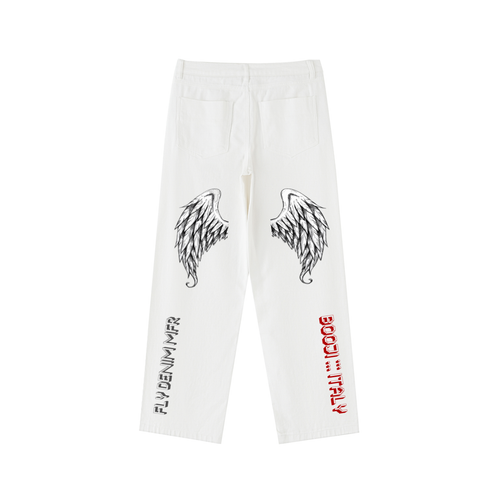 BOOJI ITALY "FLY DENIM MFR." HEAVYWEIGHT STRAIGHT LEG JEANS