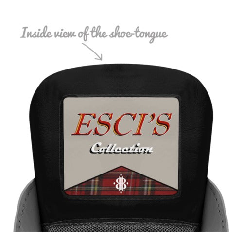 BOOJI ITALY ESCI'S RED PLAID SCULPTURAL RUNNING SHOES