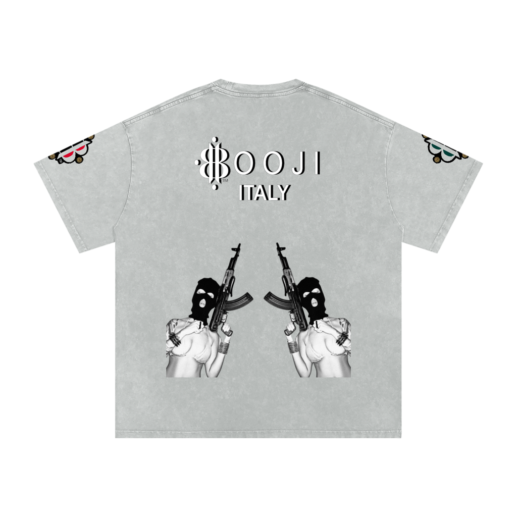 BOOJI ITALY BITE THA BULLET SNOW WASHED T-SHIRT