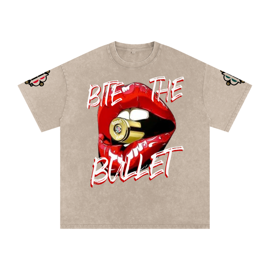 BOOJI ITALY "BITE THE BULLET" SNOW WASHED T-SHIRT