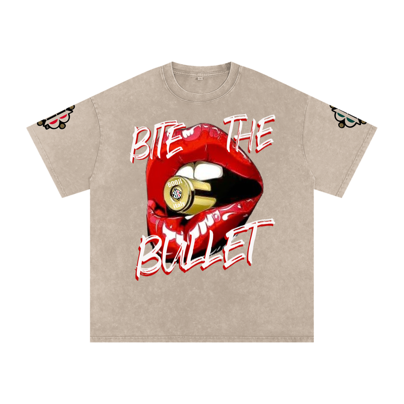 BOOJI ITALY "BITE THE BULLET" SNOW WASHED T-SHIRT