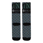 BOOJI ITALY LOCK IN COLLECTION IN DEEP GREEN MEN'S BLACK TUBE SOCKS