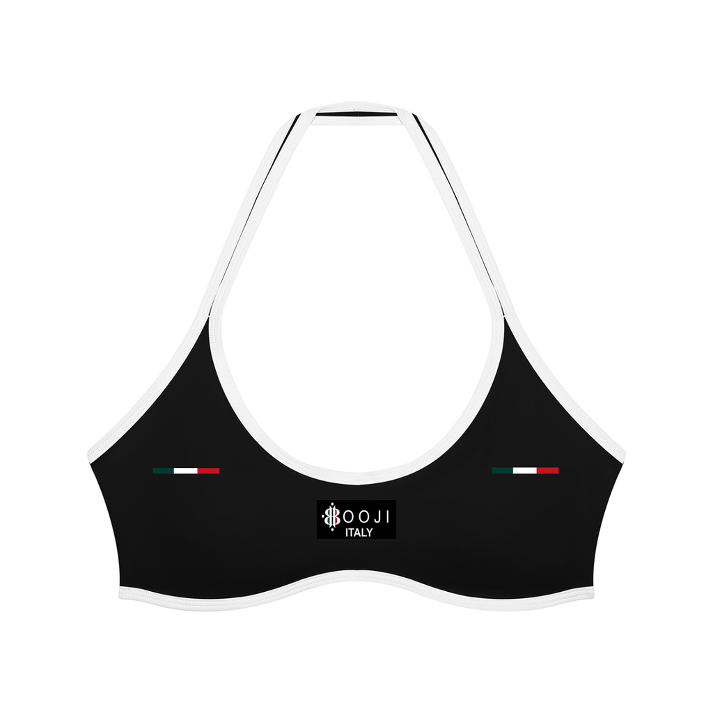 BOOJI ITALY 4 EVER $ LOGO WOMEN'S HALTER YOGA SPORTS BRA
