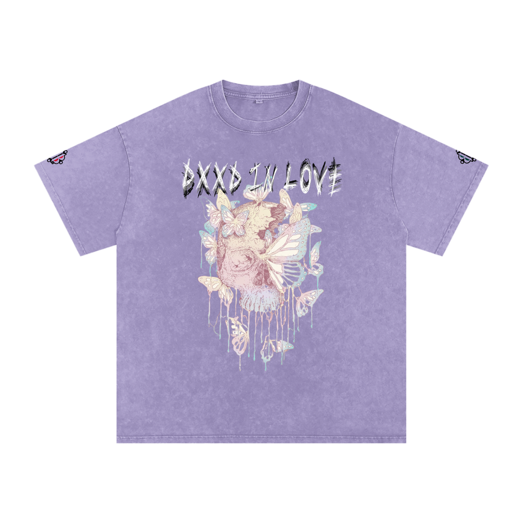 BOOJI ITALY "DXXD IN LOVE" LINE SNOW WASHED T-SHIRT
