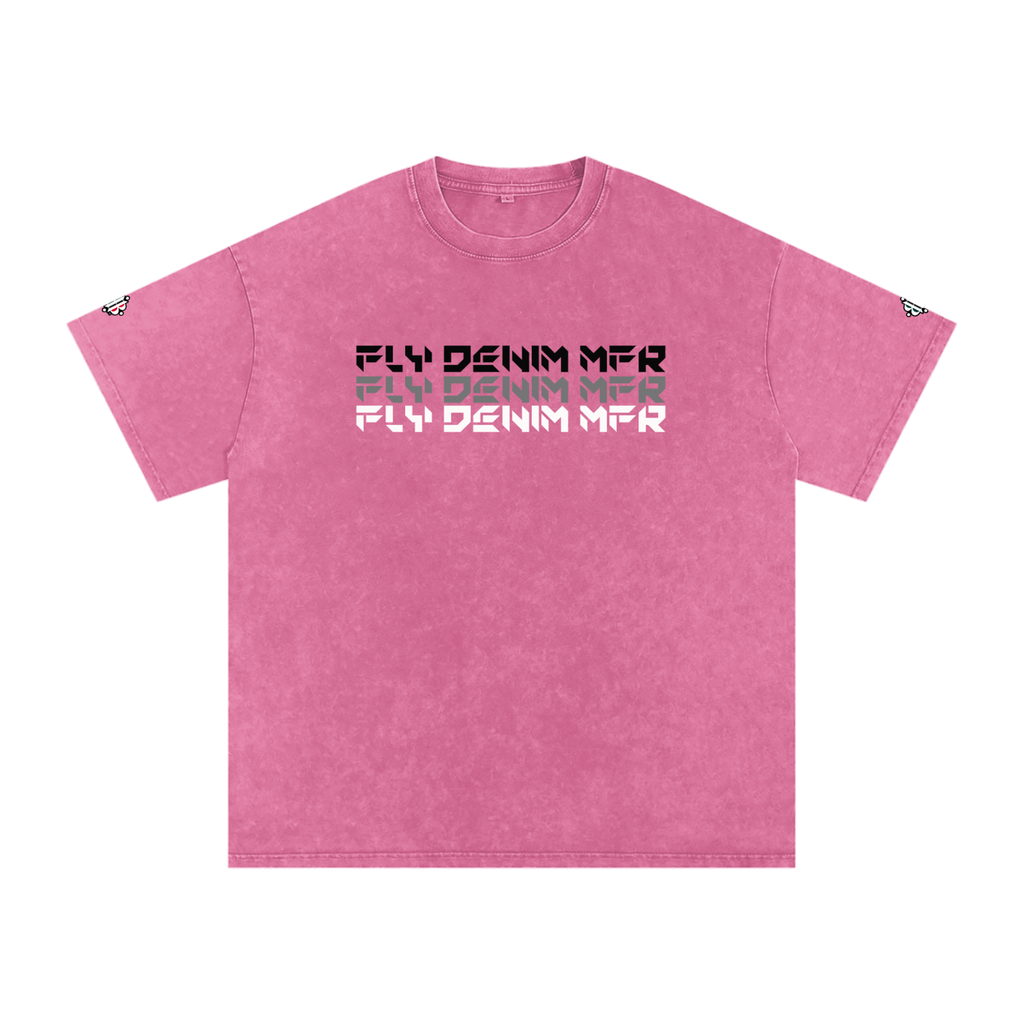 BOOJI ITALY "FLY DENIM MFR." SNOW WASHED T-SHIRT