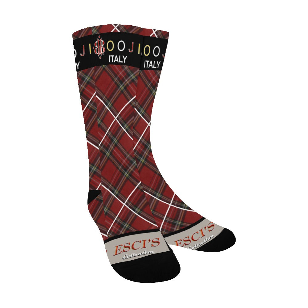 BOOJI ITALY ESCI'S COLLECTION MEN'S PLAID TUBE SOCKS