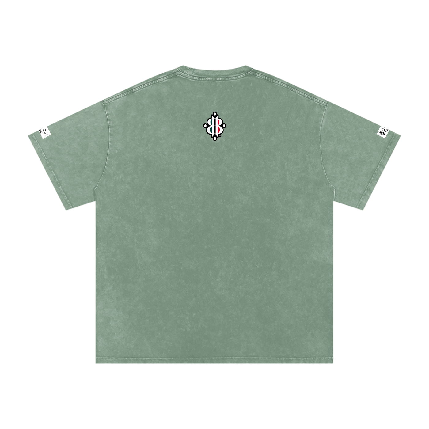 BOOJI ITALY ITALIAN FLAG BRAND LOGO SNOW WASHED T-SHIRT