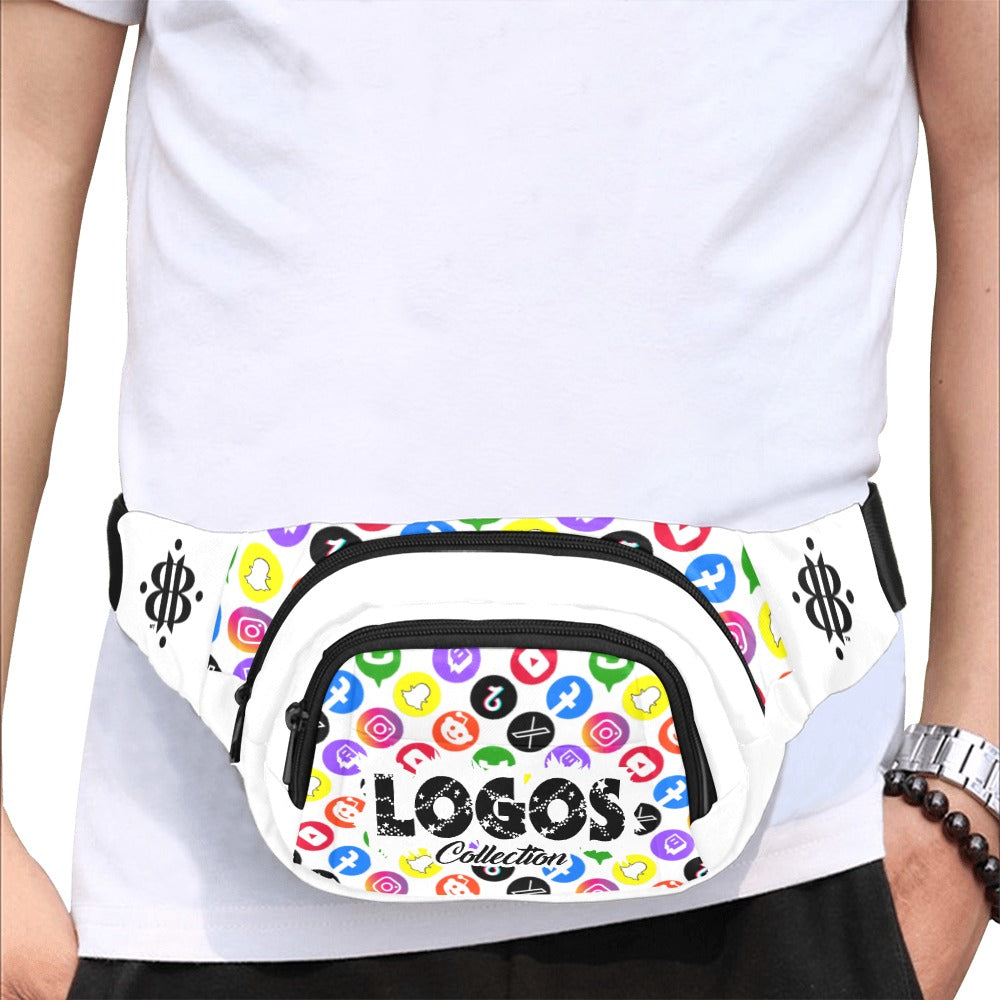 BOOJI ITALY LOGOS COLLECTION WHITE UNISEX WAIST BAG