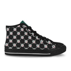 BOOJI ITALY 4 EVER $ LOGO PATTERN WOMEN'S BLACK CANVAS SHOES