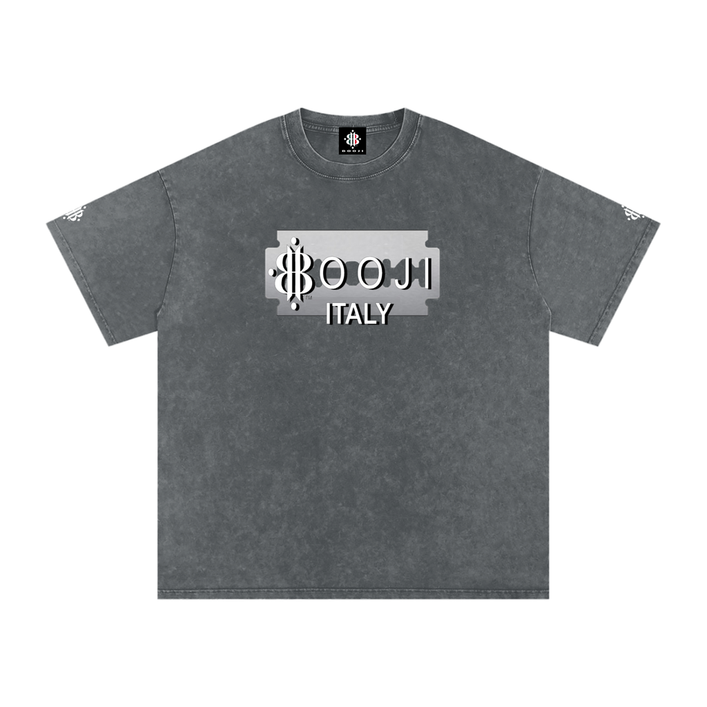BOOJI ITALY SUPER POSITION COLLECTION RAZORS EDGE SNOW WASHED T-SHIRT
