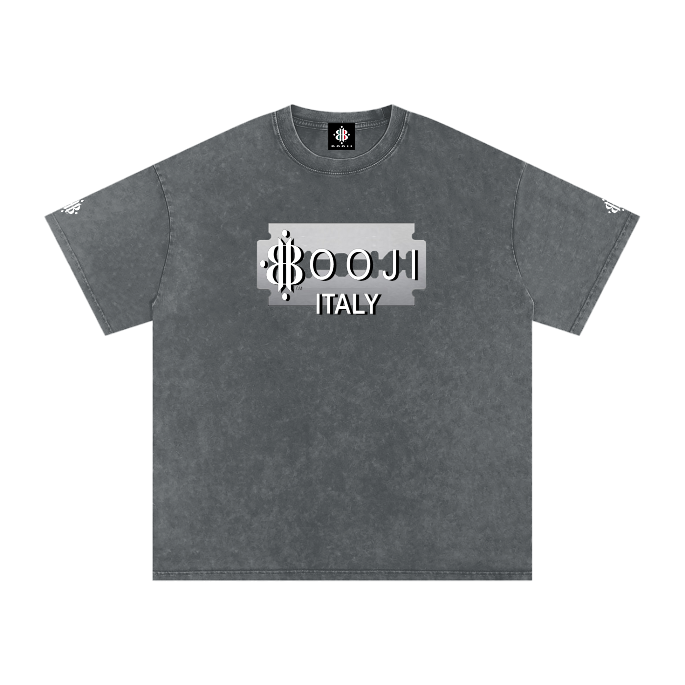 BOOJI ITALY SUPER POSITION COLLECTION RAZORS EDGE SNOW WASHED T-SHIRT