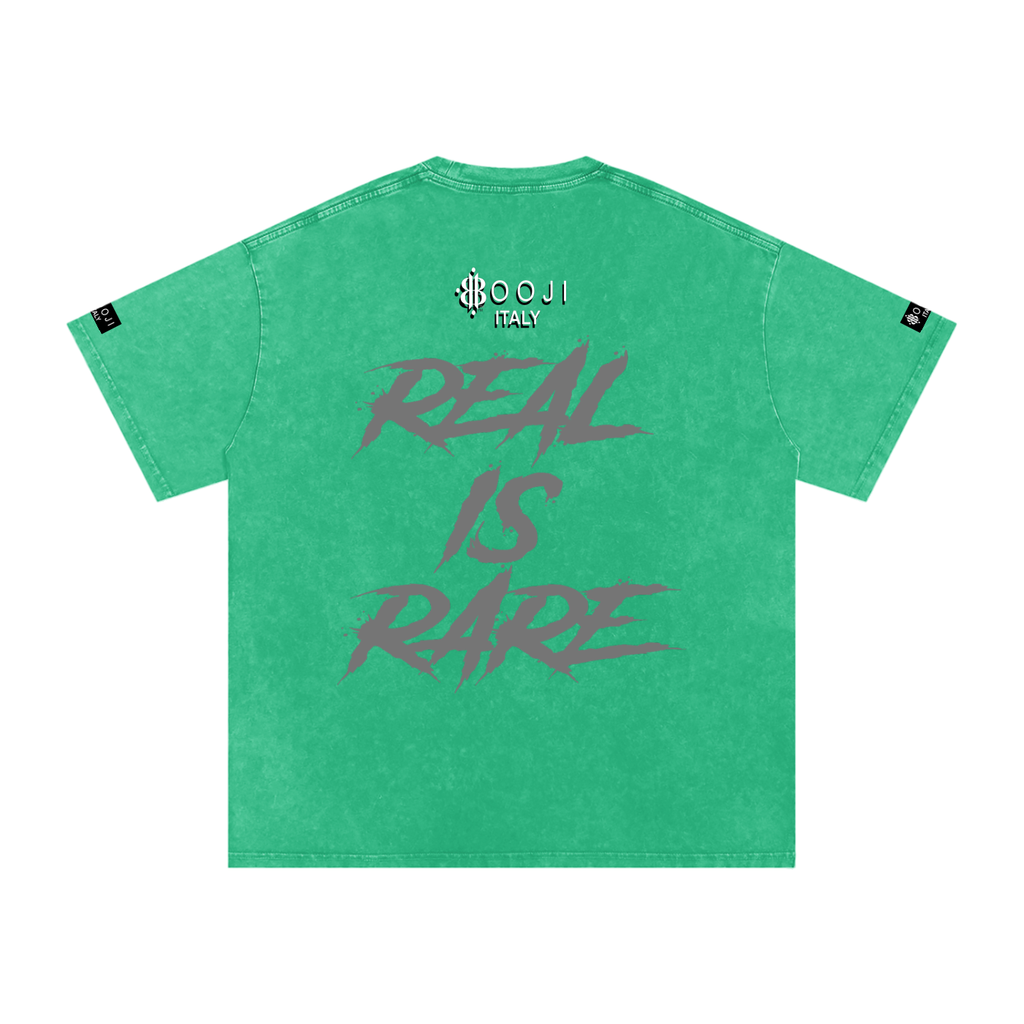 BOOJI ITALY "RICH SINNERS-REAL IS RARE" SNOW WASHED T-SHIRT