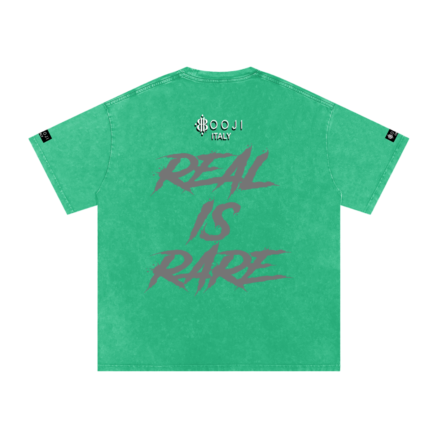 BOOJI ITALY "RICH SINNERS-REAL IS RARE" SNOW WASHED T-SHIRT