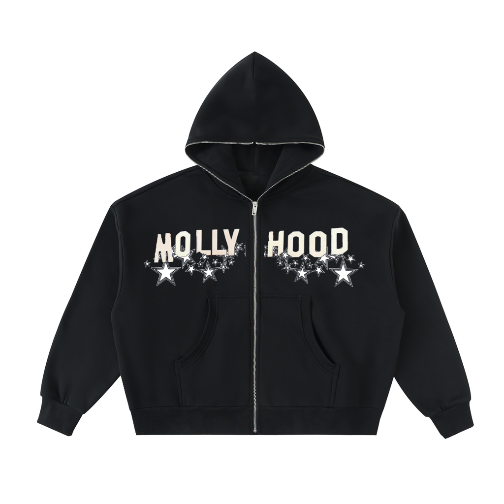 BOOJI ITALY MOLLYHOOD w/SPEEDY THA SPIDER FULL ZIP BOXY HOODIE