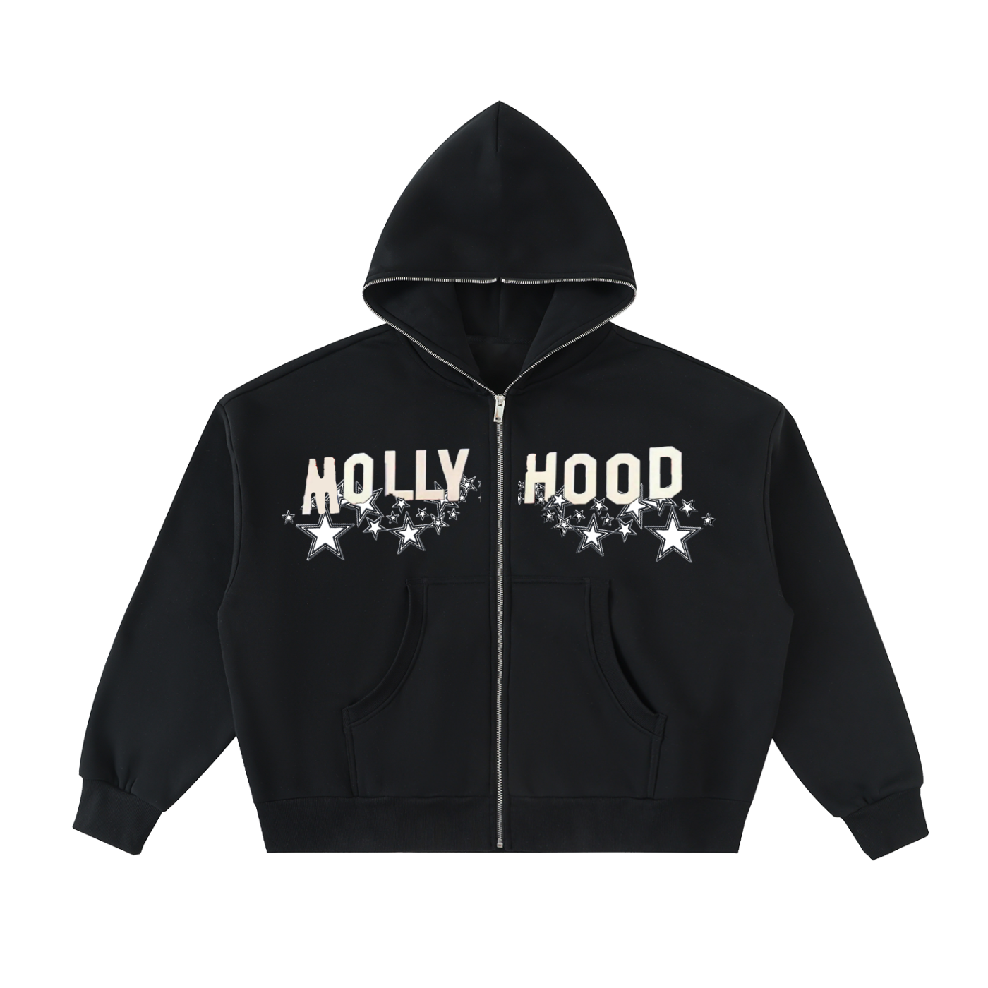 BOOJI ITALY MOLLYHOOD w/SPEEDY THA SPIDER FULL ZIP BOXY HOODIE