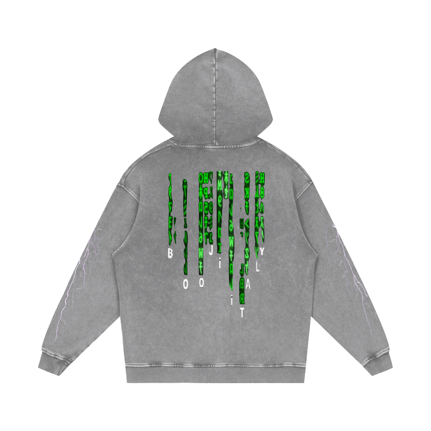 BOOJI ITALY SUPER POSITION COLLECTION MATRIX SNOW WASHED HOODIE