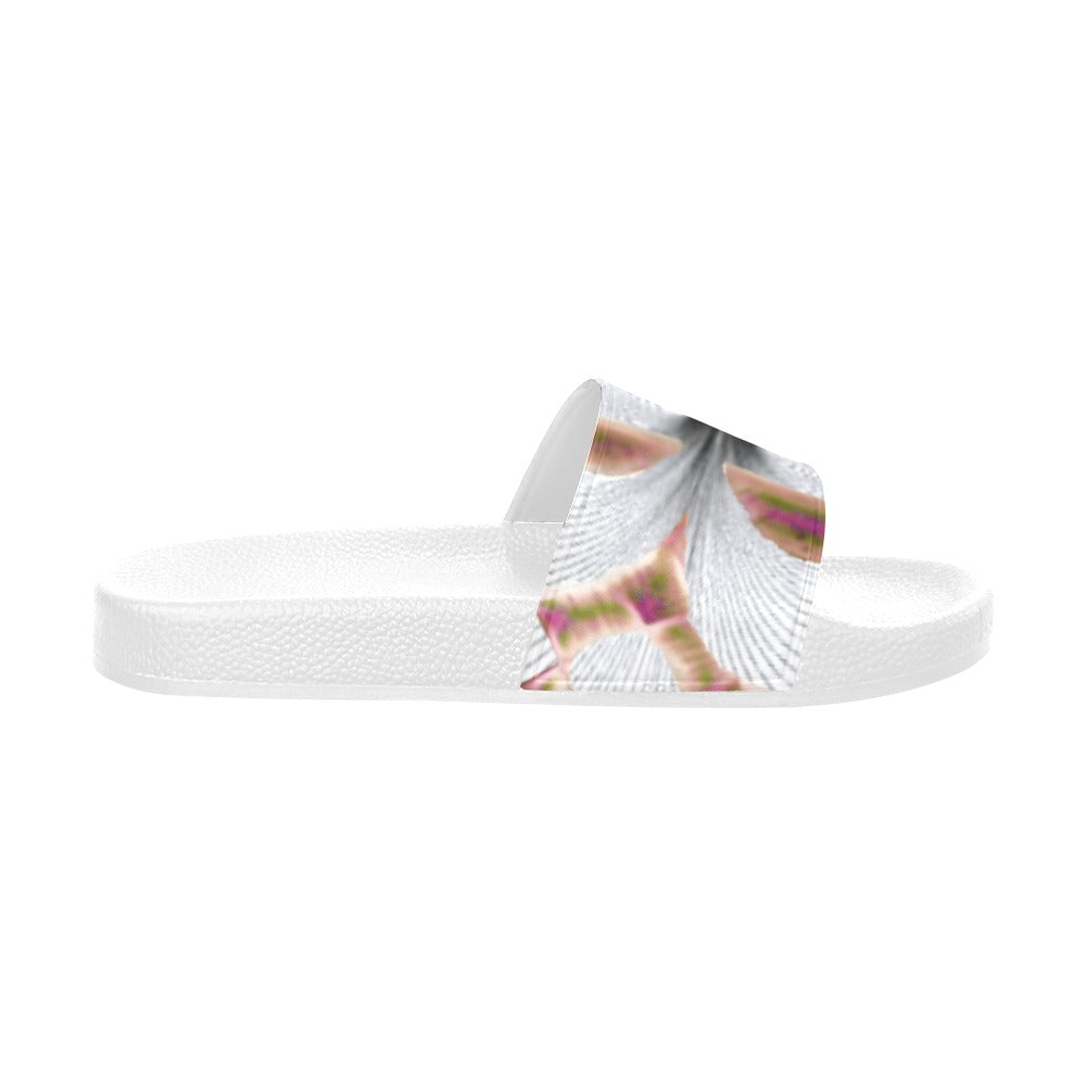 BOOJI ITALY MAGADIGS COLLECTION LOGO WOMEN'S WHITE SOLE SLIDES