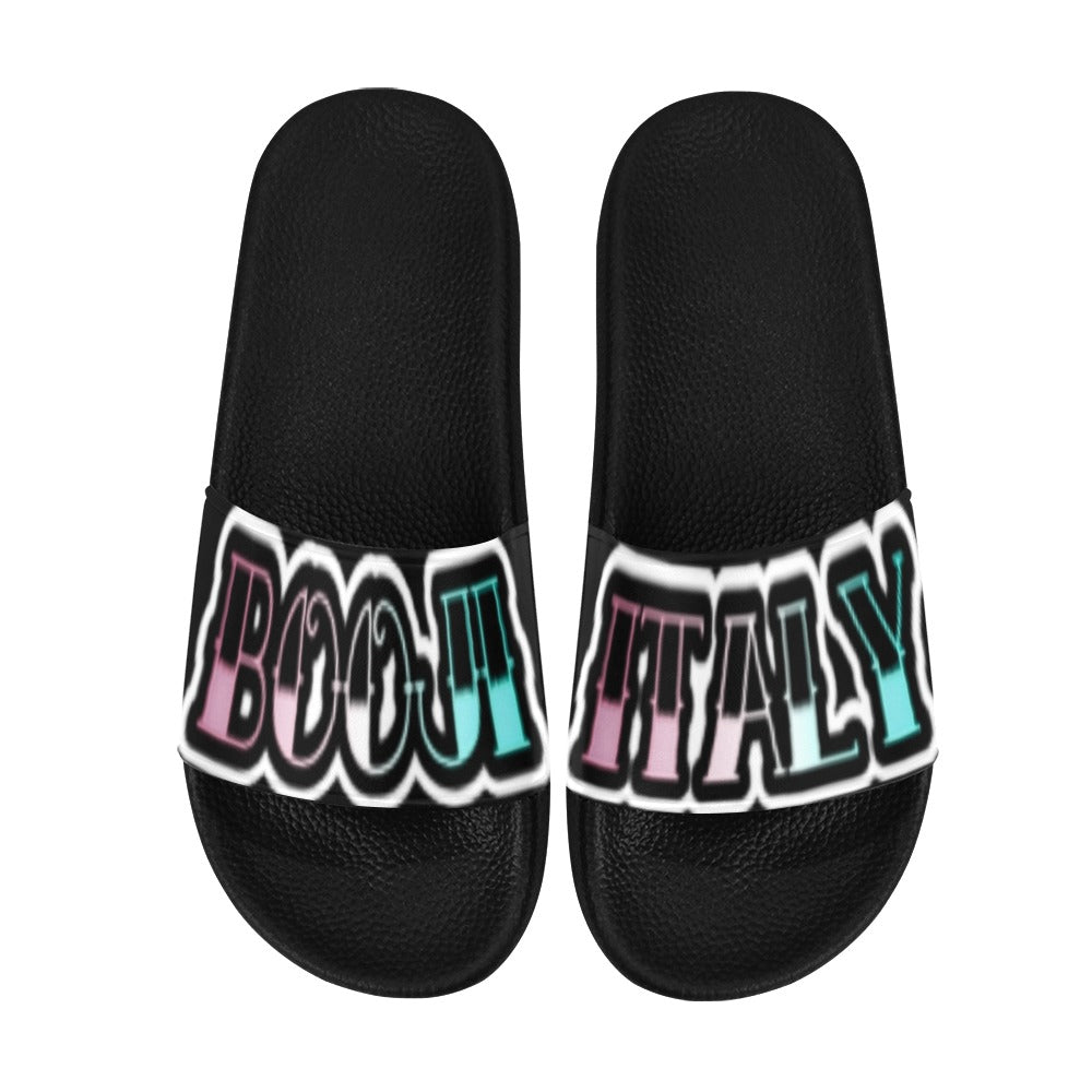 BOOJI INVERTS TATTOO LOGO SLIDES Men's Slide Sandals(Model 057)