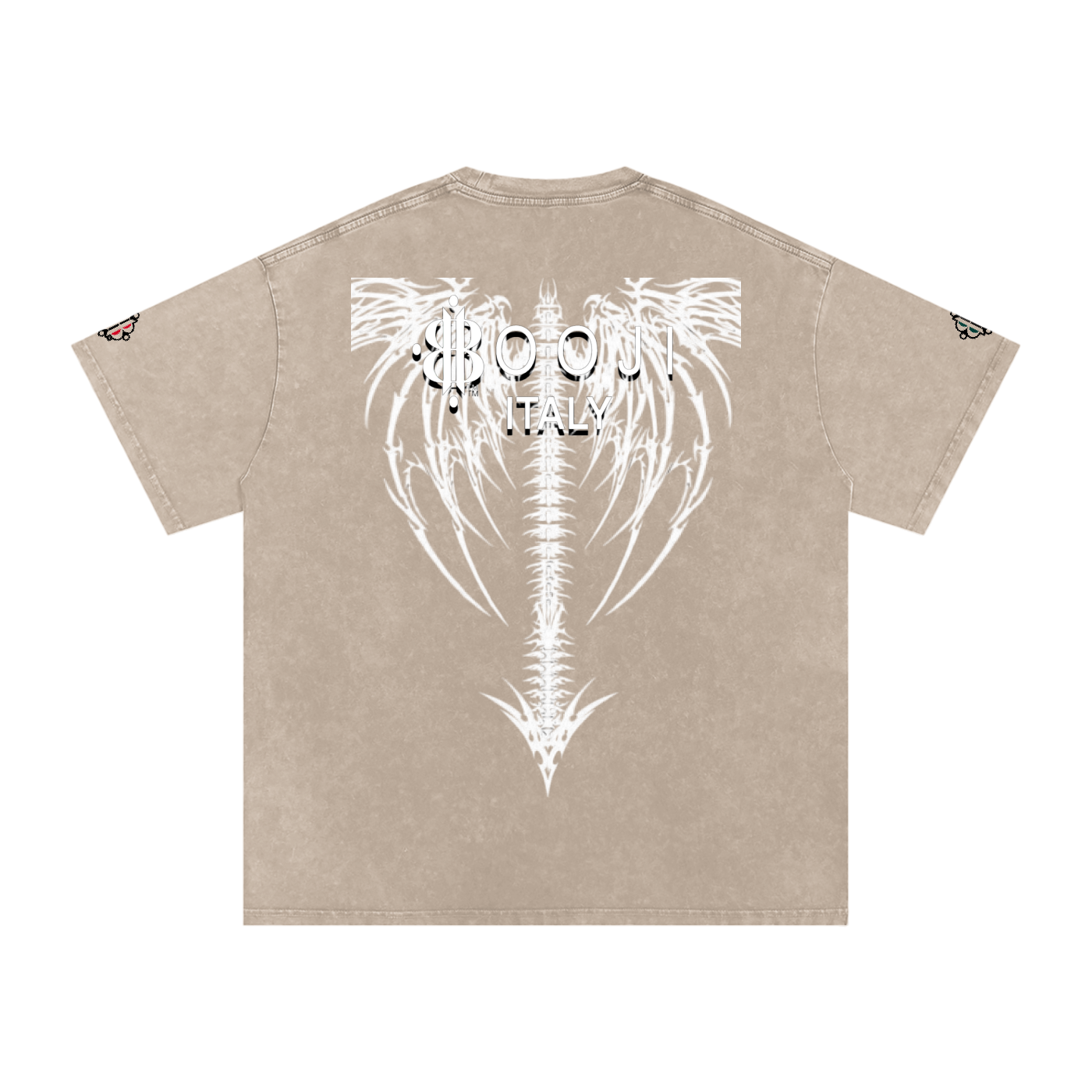 BOOJI ITALY DXXD IN LOVE BUTTERFLIES SNOW WASHED T-SHIRT
