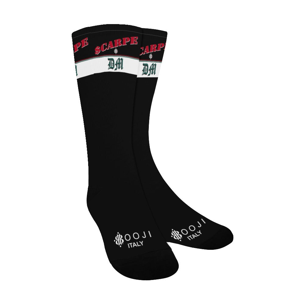 BOOJI ITALY SCARPE DM COLLECTION MEN'S BLACK TUBE SOCKS