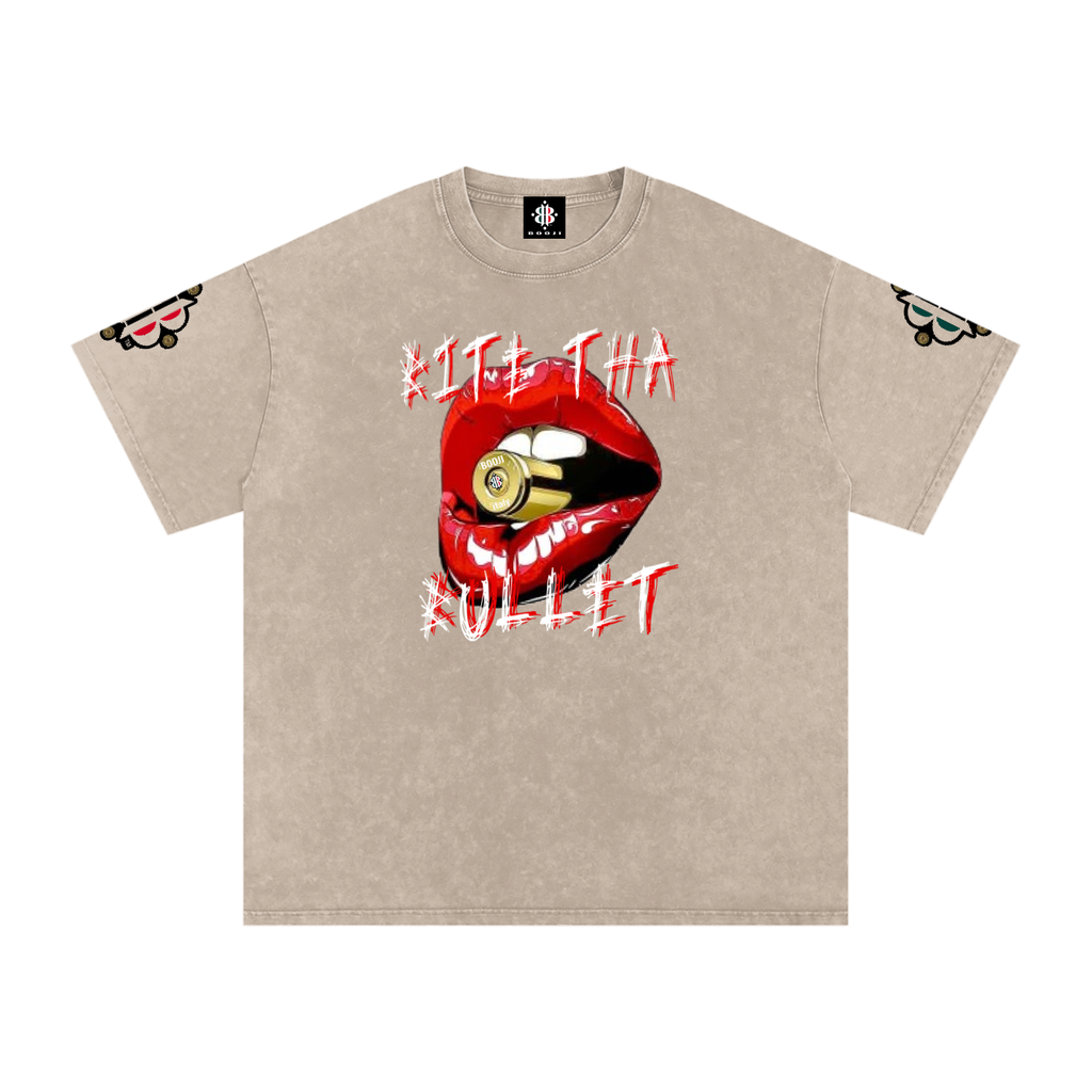 BOOJI ITALY BITE THA BULLET SNOW WASHED T-SHIRT