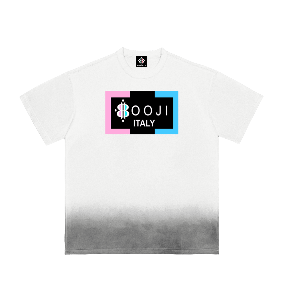 BOOJI ITALY INVERTED ITALIAN FLAG 4 EVER $ LOGO SUNFADED T-SHIRT