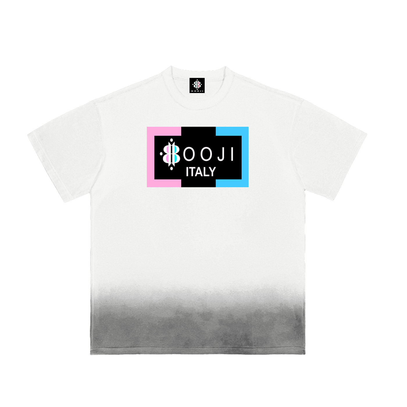 BOOJI ITALY INVERTED ITALIAN FLAG 4 EVER $ LOGO SUNFADED T-SHIRT