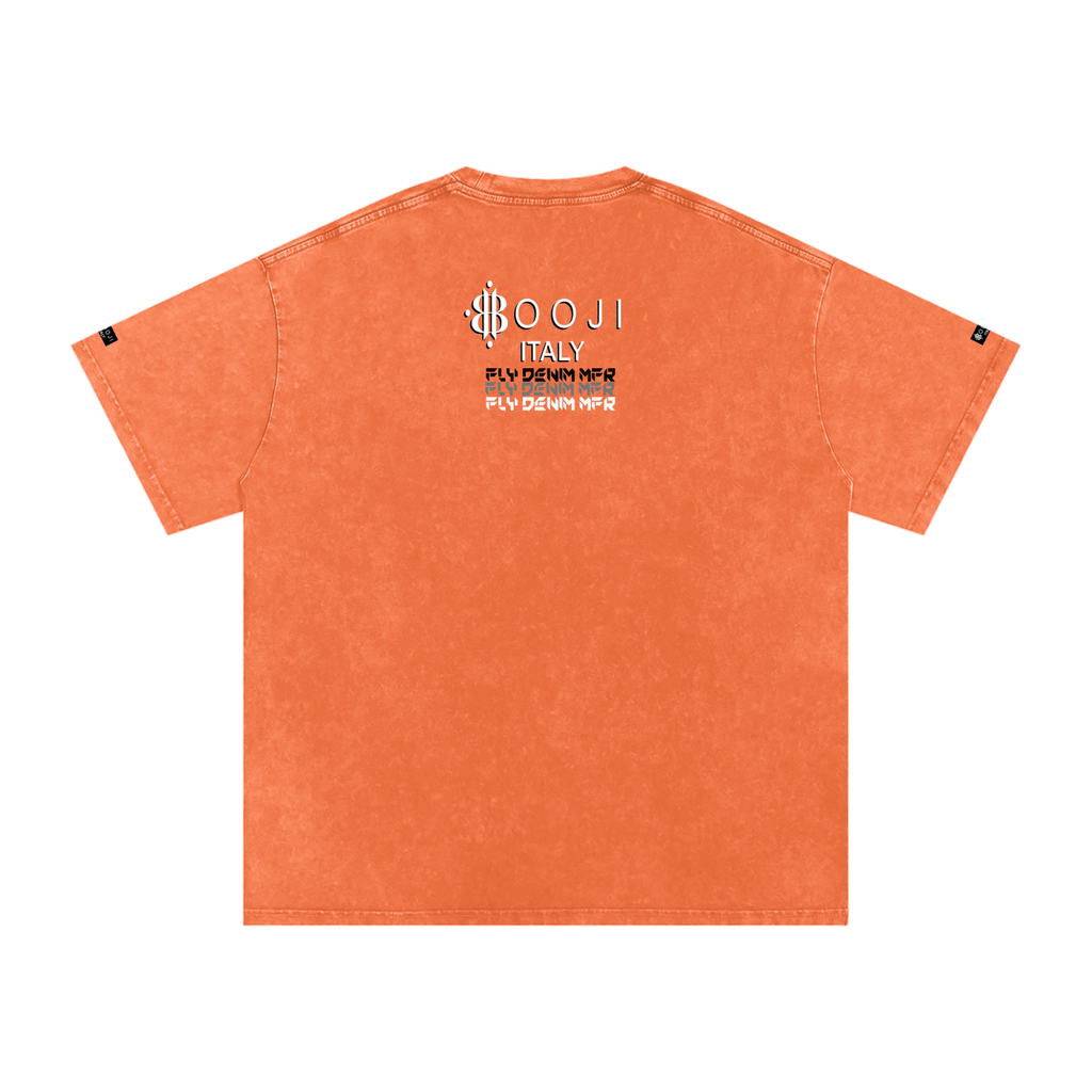 BOOJI ITALY "FLY DENIM MFR." SNOW WASHED T-SHIRT