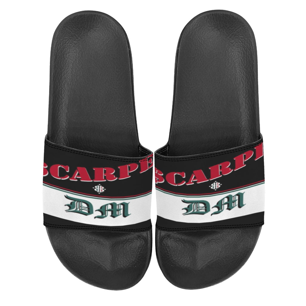 BOOJI ITALY SCARPE DM COLLECTION MEN'S BLACK SOLE SLIDES