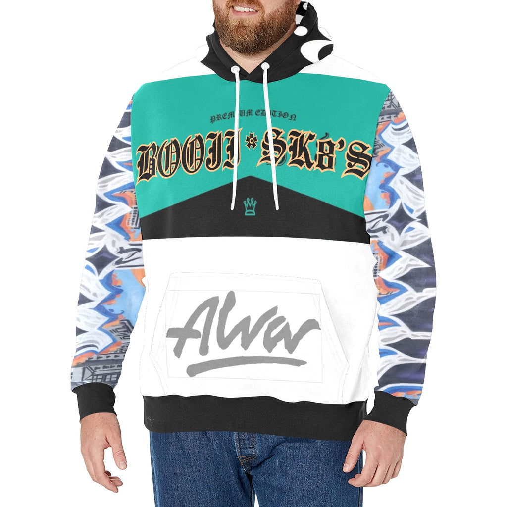 BOOJI SK8'S COLLECTION New Men's All-Over Print Hoodie (Model H55)