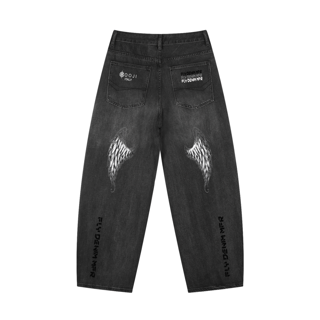 BOOJI ITALY FLY DENIM MFR. COLLECTION MENS SUNFADE VINTAGE WASH JEANS