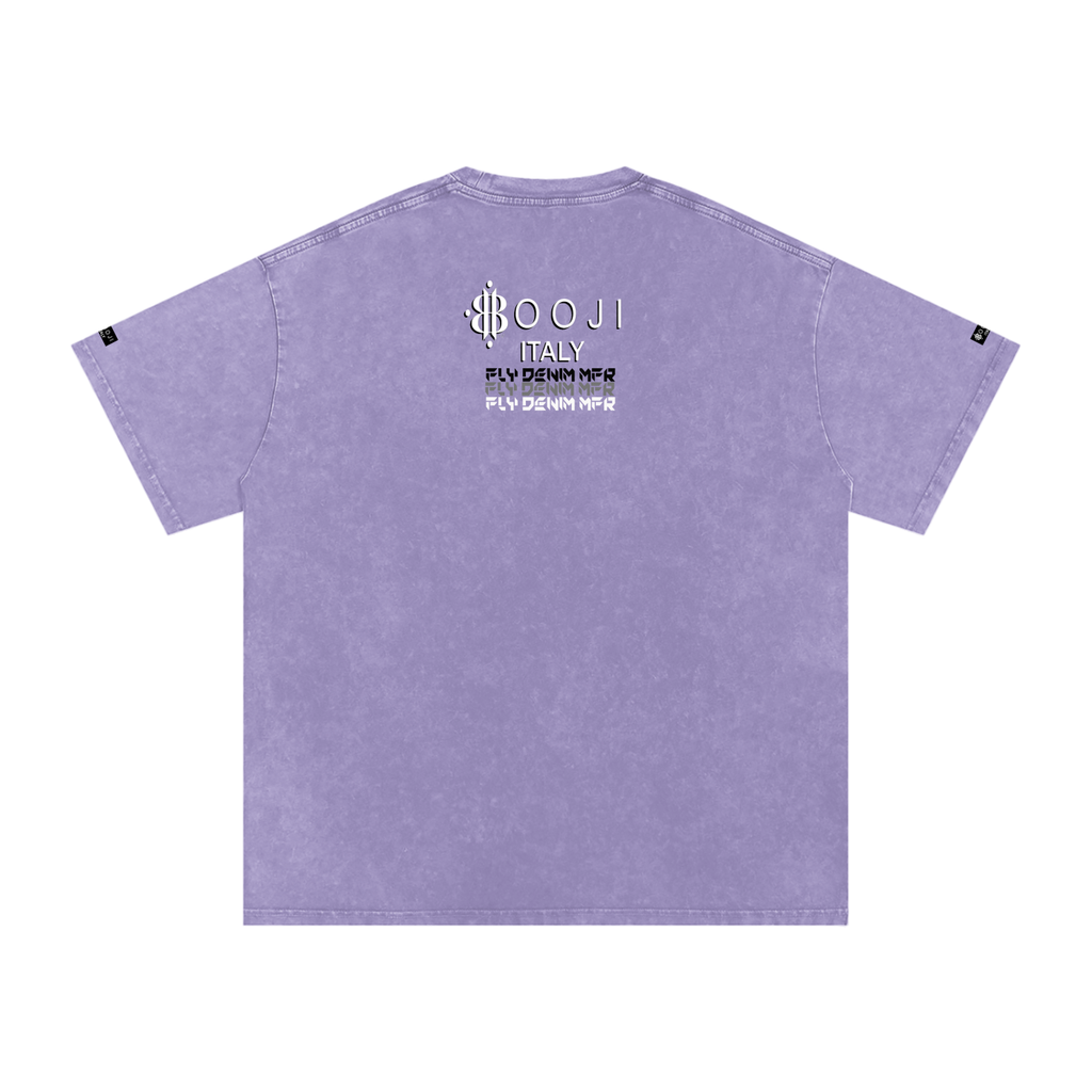 BOOJI ITALY "FLY DENIM MFR." SNOW WASHED T-SHIRT