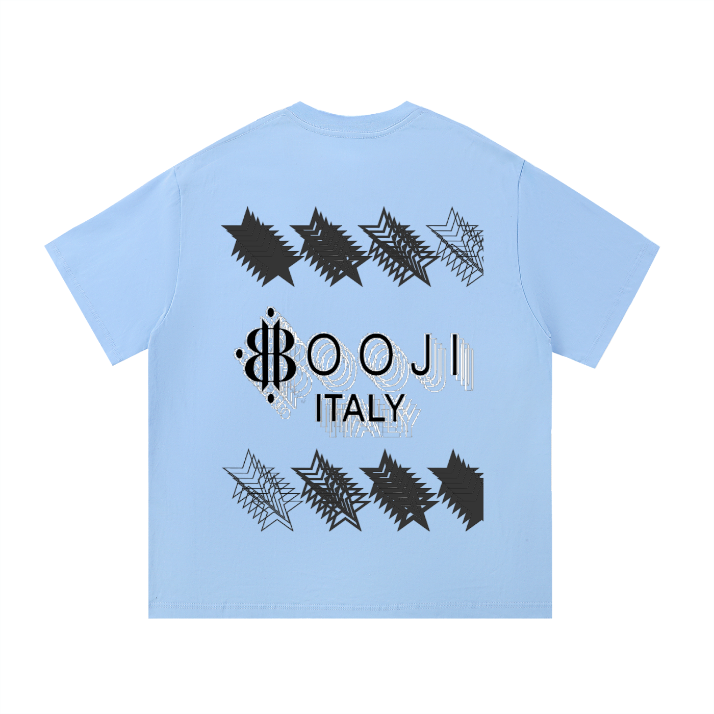 BOOJI ITALY STARS LOGO MULTIPLIED COTTON T-SHIRT