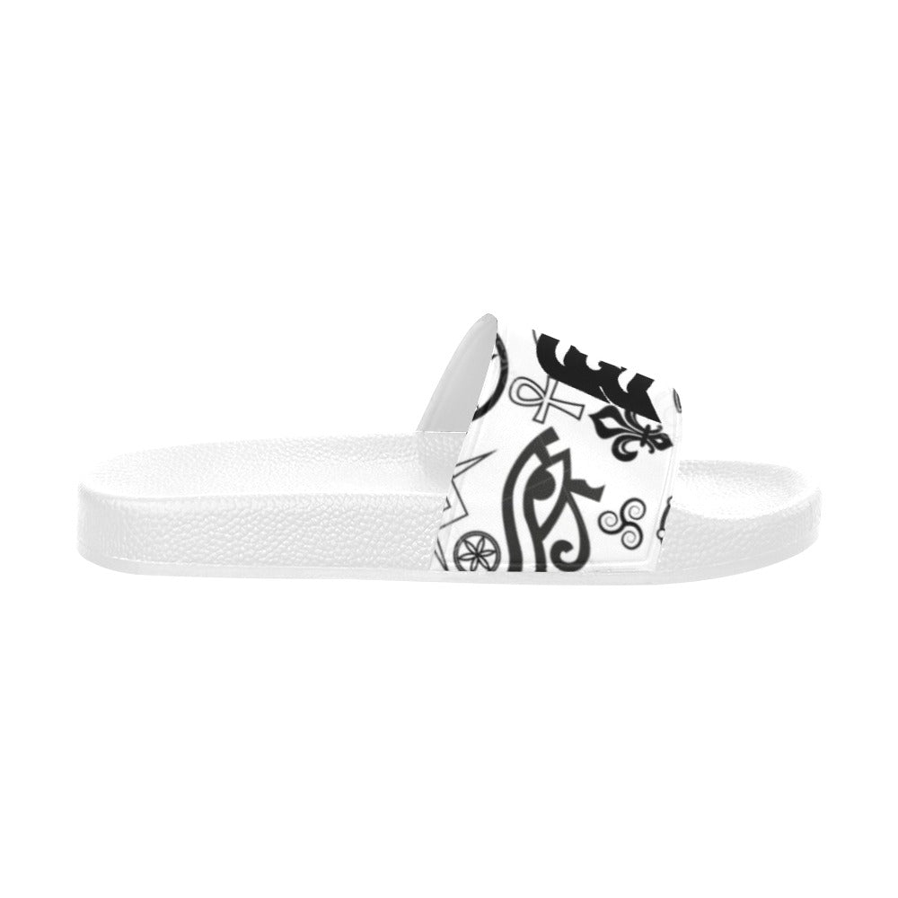 BOOJI ITALY SYMBOLS COLLECTION WHITE WOMEN'S WHITE SOLE SLIDES