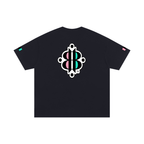 BOOJI ITALY 4 EVER $ LOGO INVERTED ITALIAN FLAG COLORS COTTON T-SHIRT
