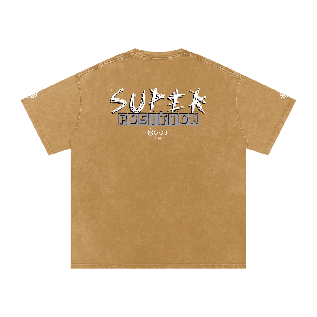 BOOJI ITALY SUPER POSITION COLLECTION RAZORS EDGE SNOW WASHED T-SHIRT