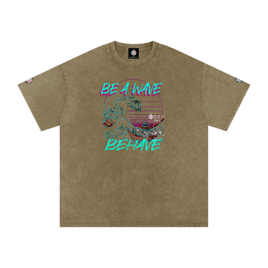 BOOJI ITALY BE A WAVE BEHAVE SNOW WASHED T-SHIRT